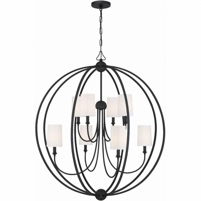 Crystorama Lighting Sylvan 8 - Light Chandelier in  Black Forged