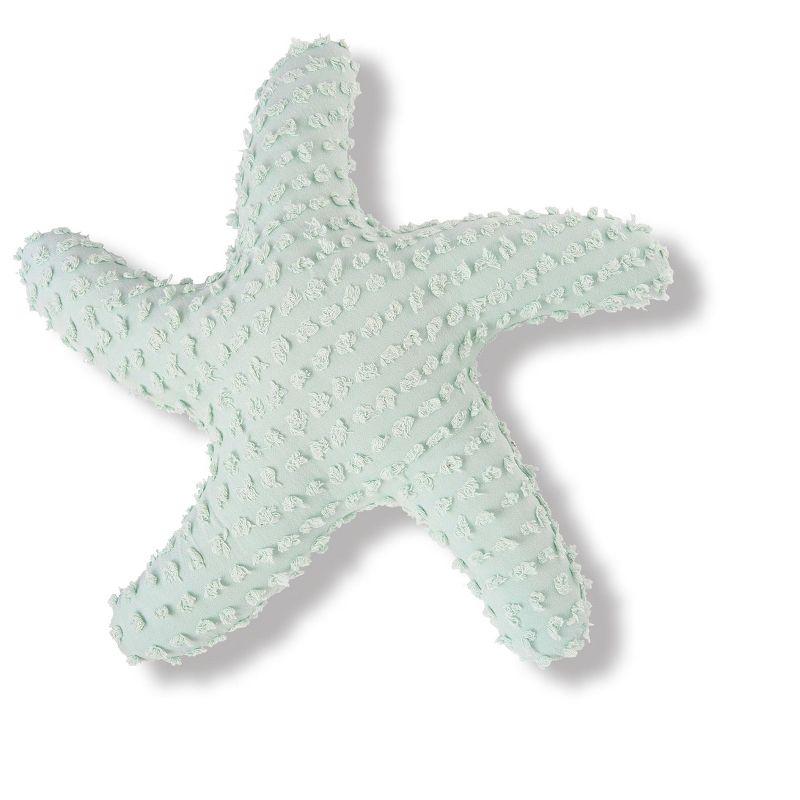 C&F Home 25" Green Starfish Shaped Coastal Accent Throw Pillow Decor Decoration 25.0 in.