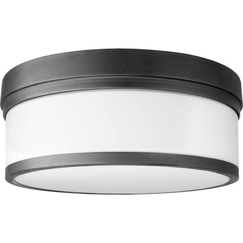 Quorum Lighting Celeste Glass Noir Flush Mount - 3 Lights, 14 Width, 5.5 Height