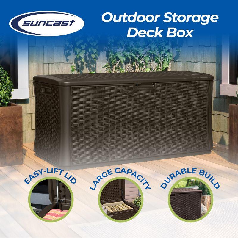 Suncast Suncast 134 Gallon Water Resistant Lockable Deck Box