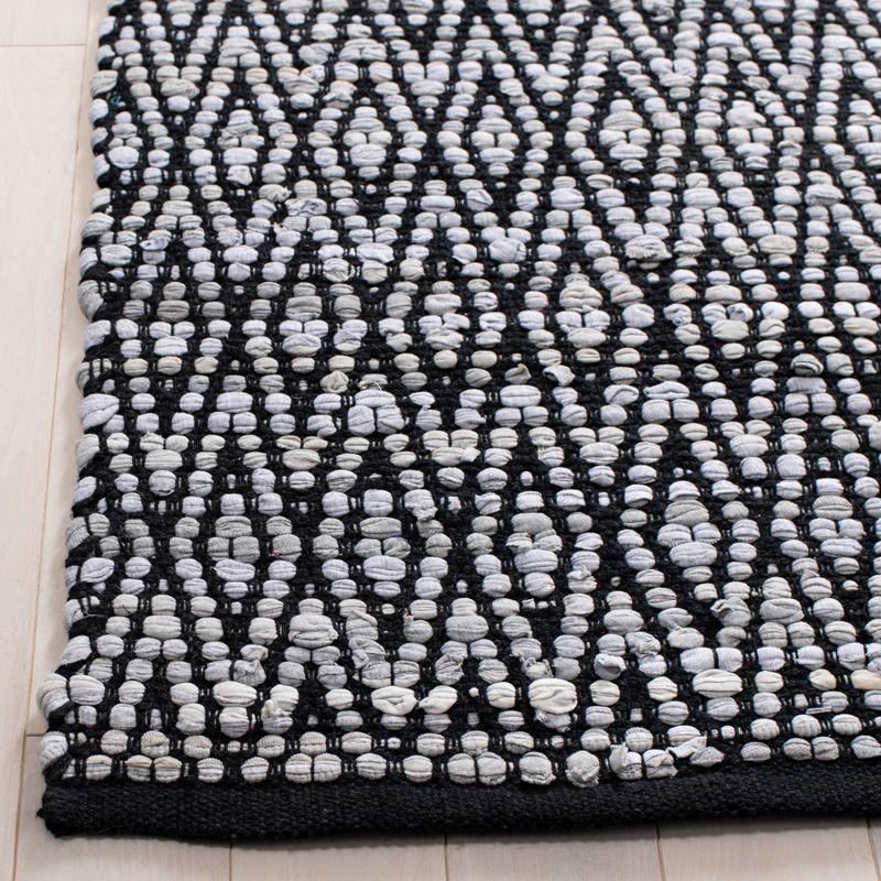 Coastal Charm Gray Cotton 8' x 10' Flat Woven Reversible Rug