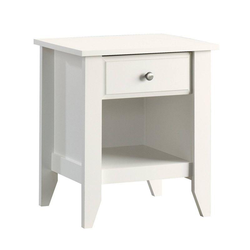 Soft White Shoal Creek Nightstand with Smooth Metal Runners