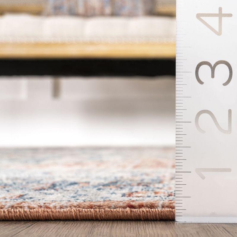 Nuloom Zara Medallion 3x5 Accent Indoor Area Rug for Living Room Bedroom Dining Room Entryway Kitchen, Rust/Blue