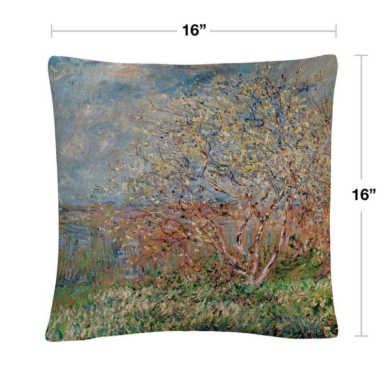 Claude Monet 16 X 16 Decorative Throw Pillow by Trademark Fine Art