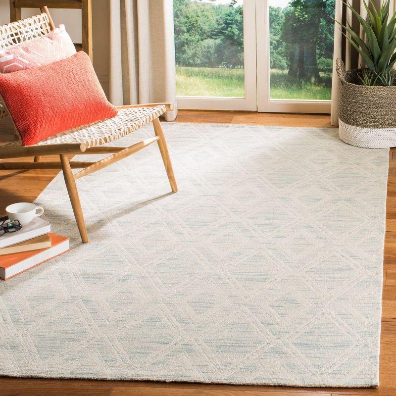 Marbella MRB312 Hand Loomed Indoor Area Rug - Light Blue/Ivory - 5'x8' - Safavieh