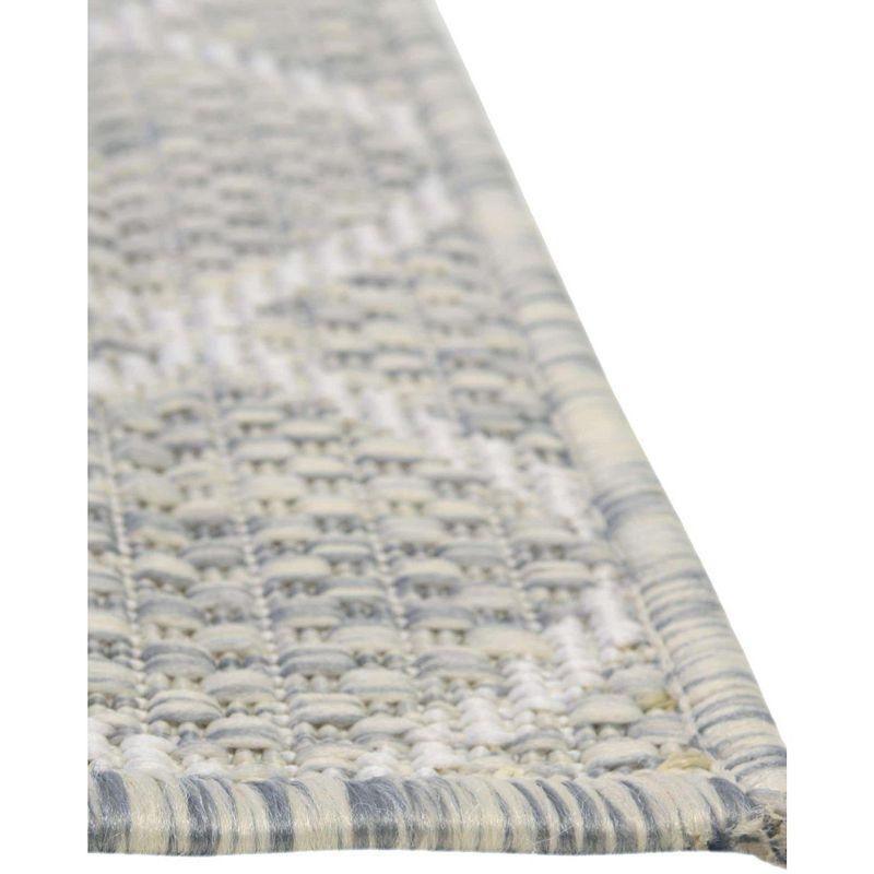 Light Gray Geometric 9' x 12' Outdoor Area Rug