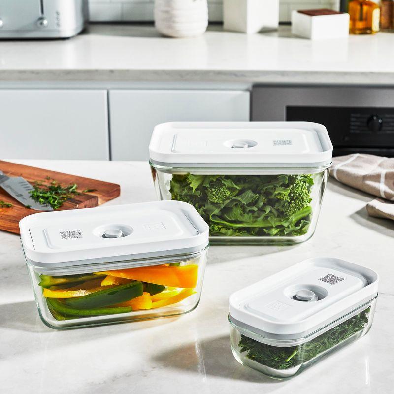 ZWILLING J.A. Henckels ZWILLING Fresh & Save 3-Piece Glass Food Storage Container, Meal Prep Container- Assorted Sizes