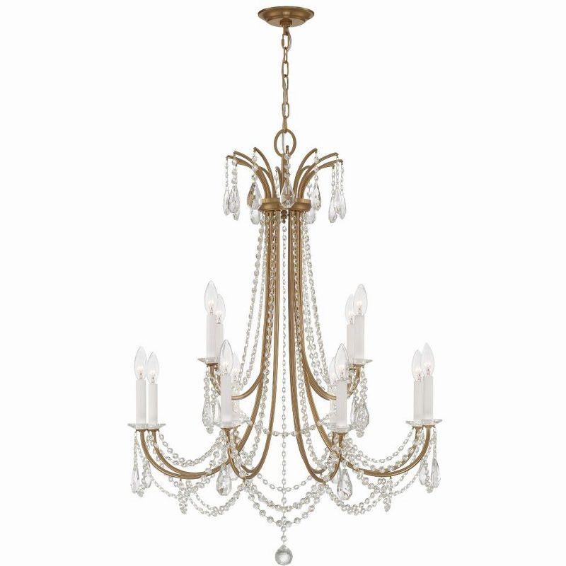 Crystorama Lighting Karrington 12 - Light Chandelier in  Aged Brass