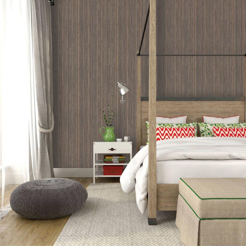 Tempaper & Co.® Faux Grasscloth Removable Peel and Stick Wallpaper, Textured Bronze, 28 sq. ft.: Vinyl, Self-Adhesive, Thin Stripe Pattern
