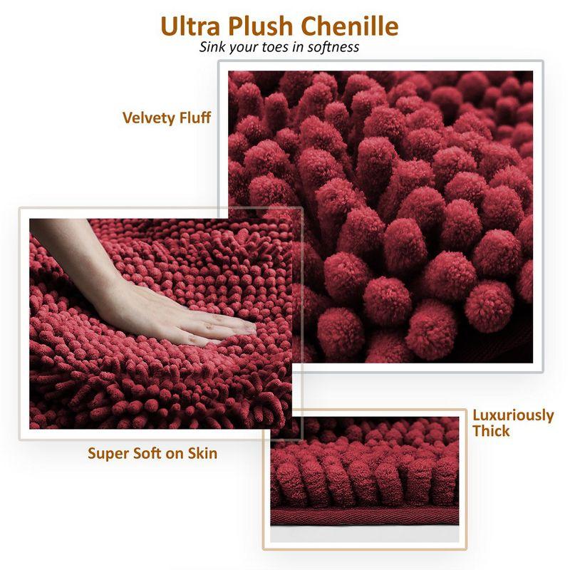 Clara Clark Clara Clark Chenille Extra Soft And Absorbent Bath Mat.