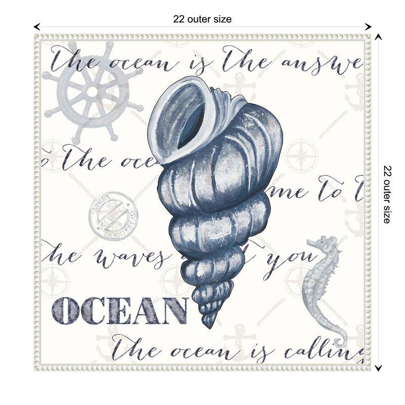 Amanti Art Indigo Ocean Treasures I by Gina Ritter Framed Canvas Wall Art