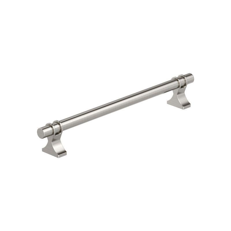 Amerock Davenport 7-9/16 inch (192mm) Center-to-Center Satin Nickel Cabinet Pull