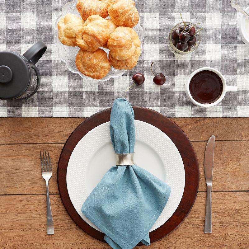 Design Imports Smoke Blue Solid Napkin Set/6
