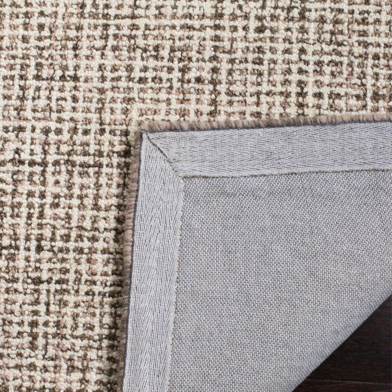 Abstract ABT220 Handmade Indoor Area Rug - Brown/Ivory - 6'x6' - Safavieh