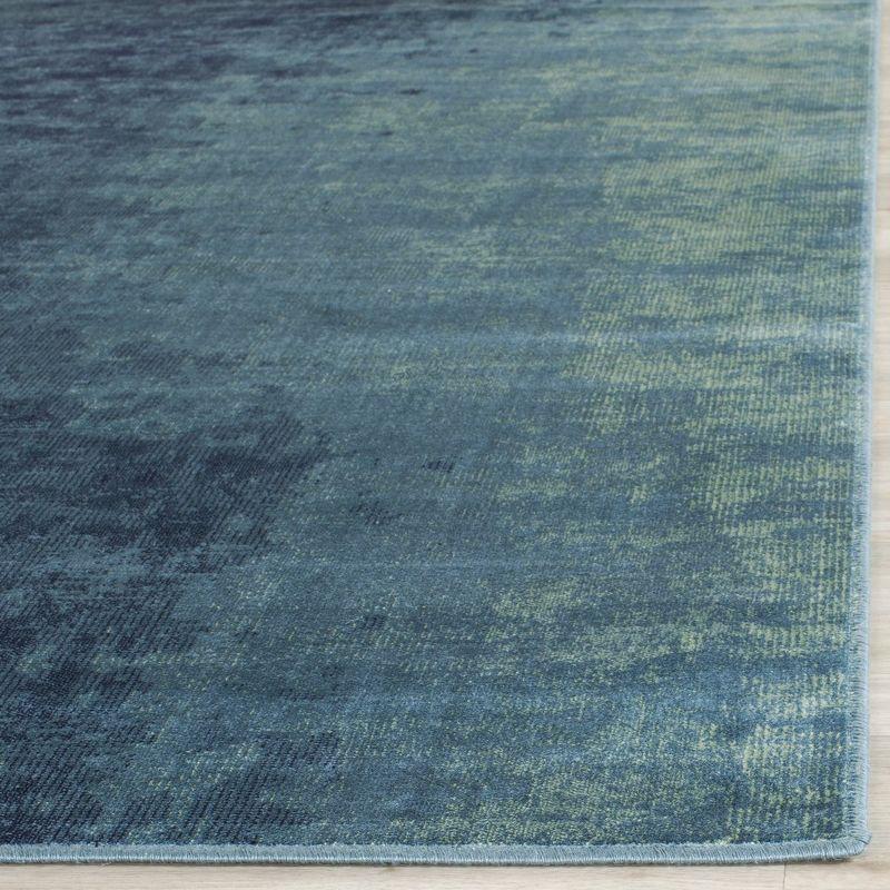 Vintage VTG125 Power Loomed Indoor Skid-Resistant Area Rug - Turquoise/Multi - 6'7"x9'2" - Safavieh
