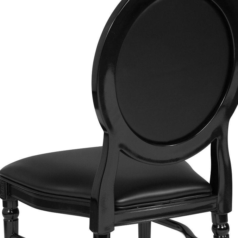 Flash Furniture HERCULES Series 900 lb. Capacity King Louis Chair with Tufted Back, Black Vinyl Seat and Black Frame