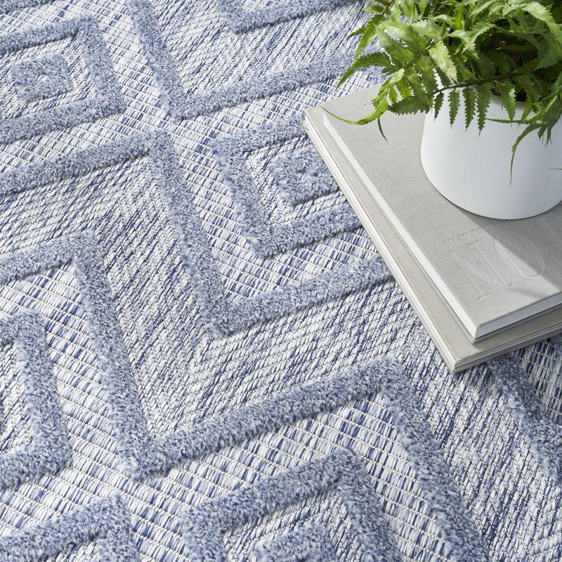 Nourison Versatile Solid Diamond Indoor Outdoor Flatweave Area Rug