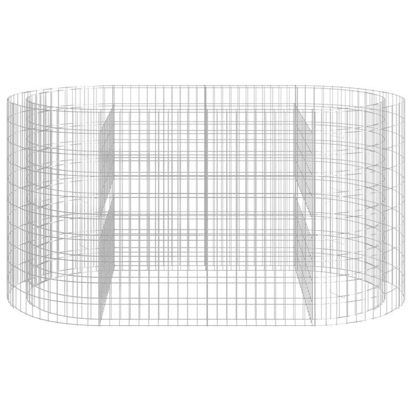 vidaXL Gabion Raised Bed Galvanized Iron 78.7"x39.4"x39.4"