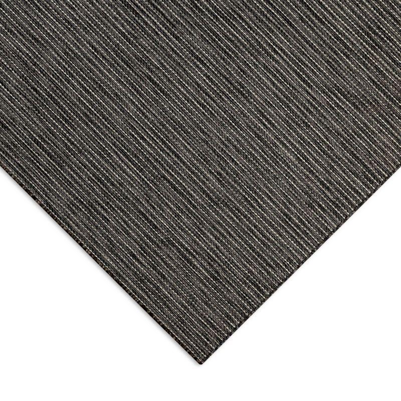Liora Manne Carmel Texture Stripe Indoor/Outdoor Rug Black 4'10" x 7'6"