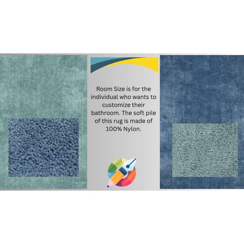5'x6' Washable Bathroom Carpet Platinum Gray - Garland Rug