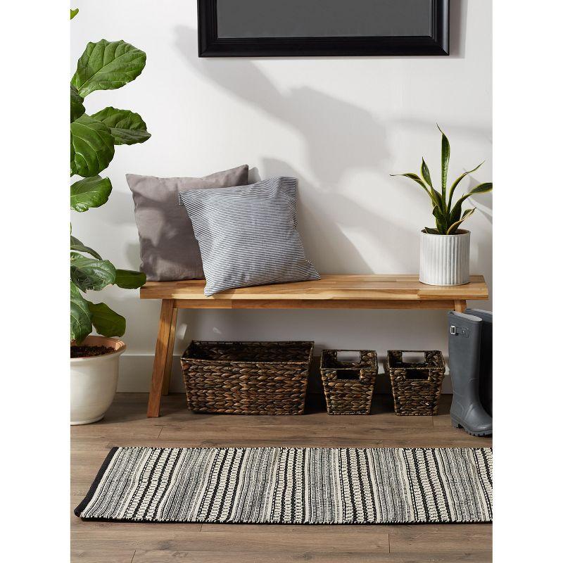 Design Imports Modern Dobby Stripe - Black - 2 Ft 6 In X 6 Ft