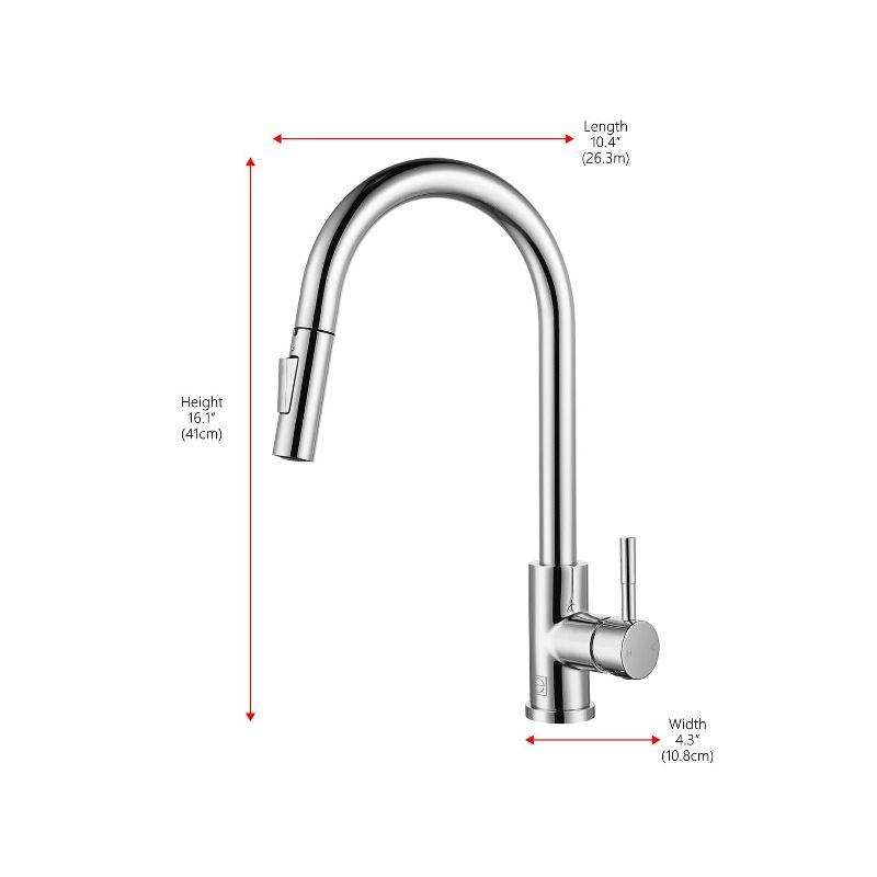 Elegant Lighting Luca Pull Down Spray Touch Kitchen Faucet