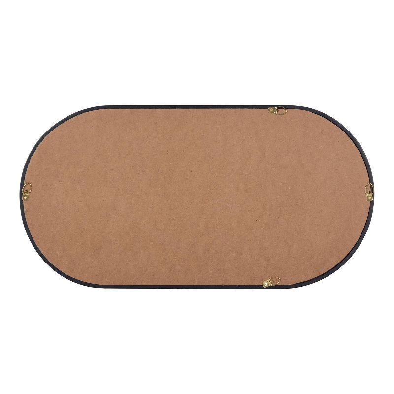 12" x 24" Travis Oval Wall Mirror Gold - Kate & Laurel All Things Decor: Modern MDF Frame, No Assembly Required