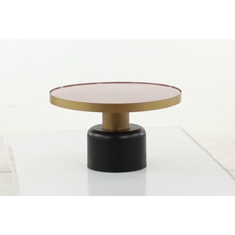 Round Metal Coffee Table Gold - Olivia & May