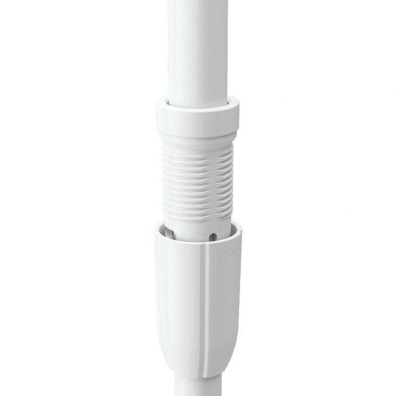 36"-66" Umbra Anywhere Curtain Rod White: Tension Mount, Metal, Smooth Finish, 5-Year Warranty, 15 lb Capacity