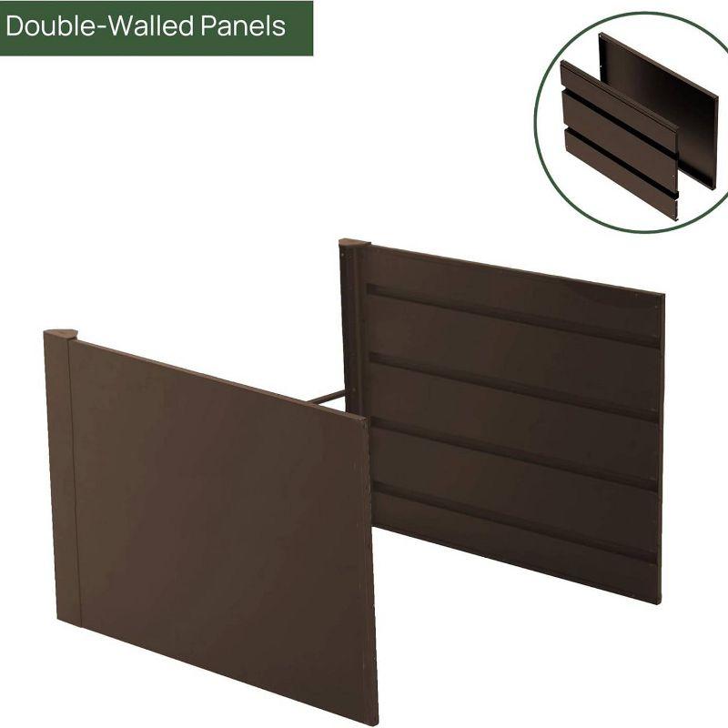 Vego Garden Modern 32" Tall Metal Outdoor Long Planter Box