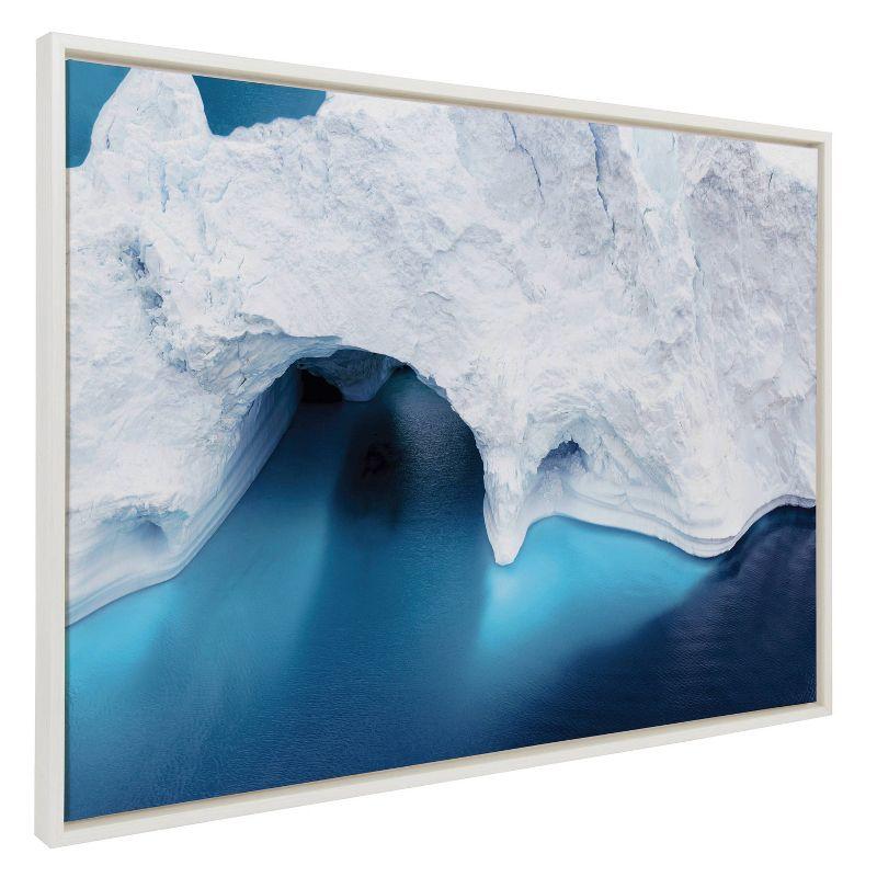 Arctic Ocean Glaciers Framed Canvas Print, 28 x 38