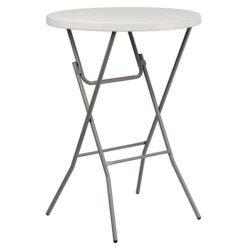 Flash Furniture Parker Round Plastic Bar Height Folding Event Table