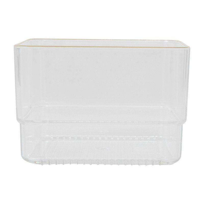 Thomas Martha Stewart Plastic Stackable Office Desk Drawer Organizers with Metallic Trim, 3" x 3"