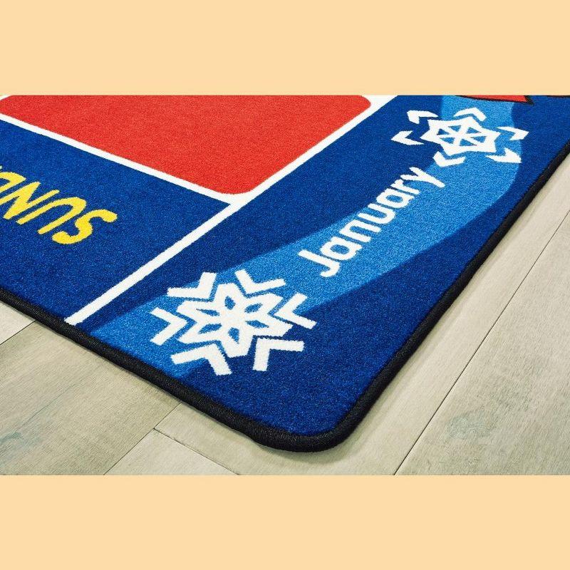 Carpets for Kids Premium Collection Classroom Seating Calendar Geometric Tufted Area Rug