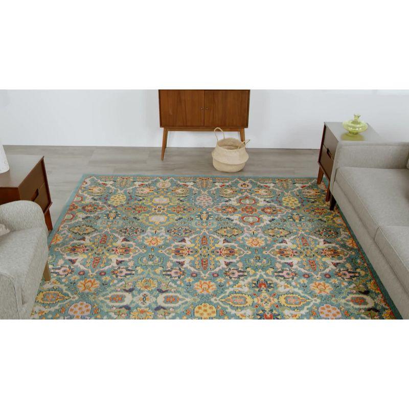 Nourison Allur Boho Indoor Area Rug Turquoise Ivory 9' x 12'