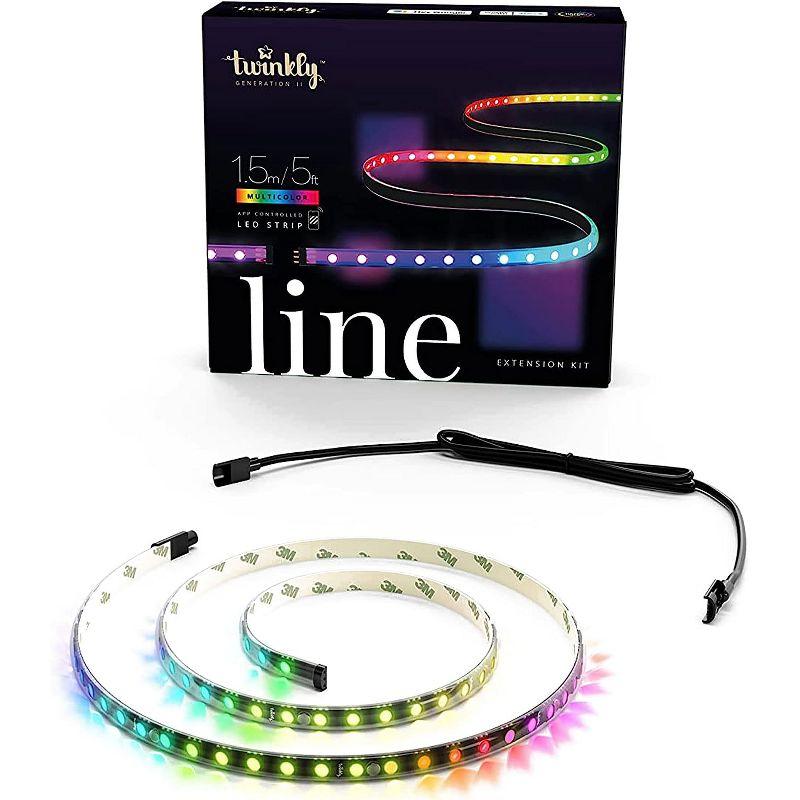 Twinkly Twinkly 5 Ft Adhesive Magnetic Multicolor Indoor Line Light Strip Extension Kit