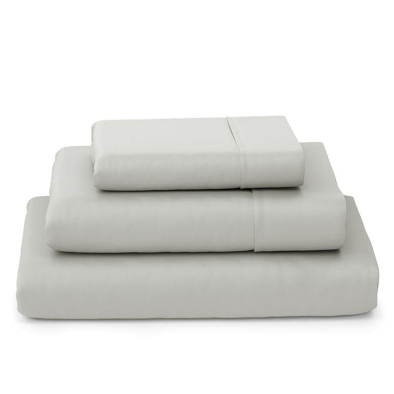 Cosy House Collection Luxury Rayon Derived from Bamboo Bed Sheet Set - Silver, Full