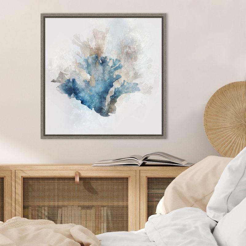 Amanti Art Blue Coral Reef II by Ken Roko Framed Canvas Wall Art