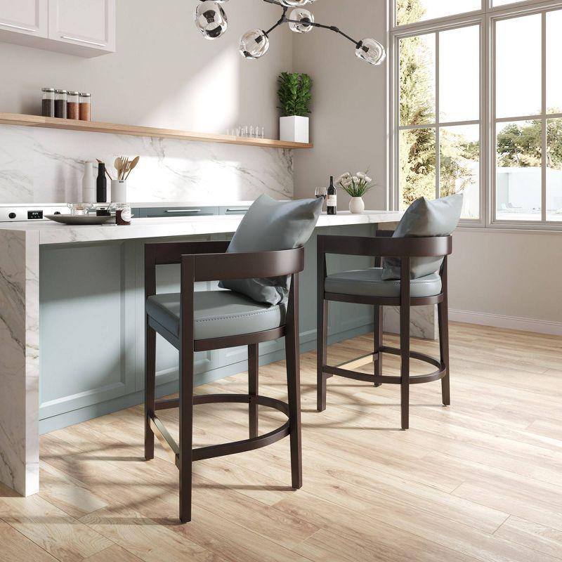 Ritz Beech Wood Counter Height Barstool - Manhattan Comfort