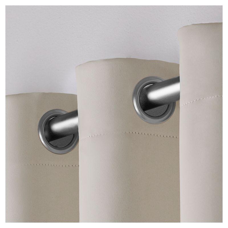 Linen Blackout Grommet Top Curtain Panels, 52" x 96"