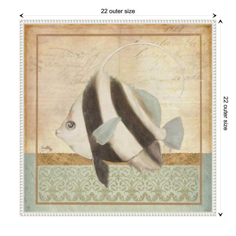 Amanti Art Vintage Fish I by Elizabeth Medley Framed Canvas Wall Art