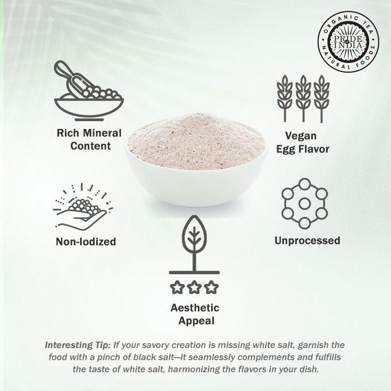 PRIDE OF INDIA Black Salt-Extra Fine Grind PACK of 1 - 16 Oz