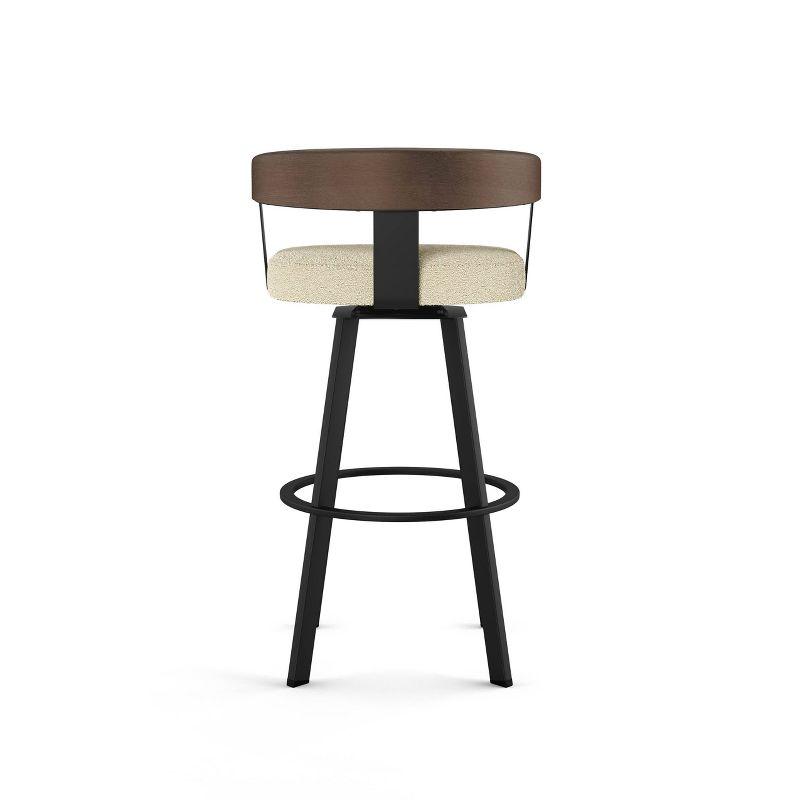 Amisco Lars Upholstered Barstool Cream/Black