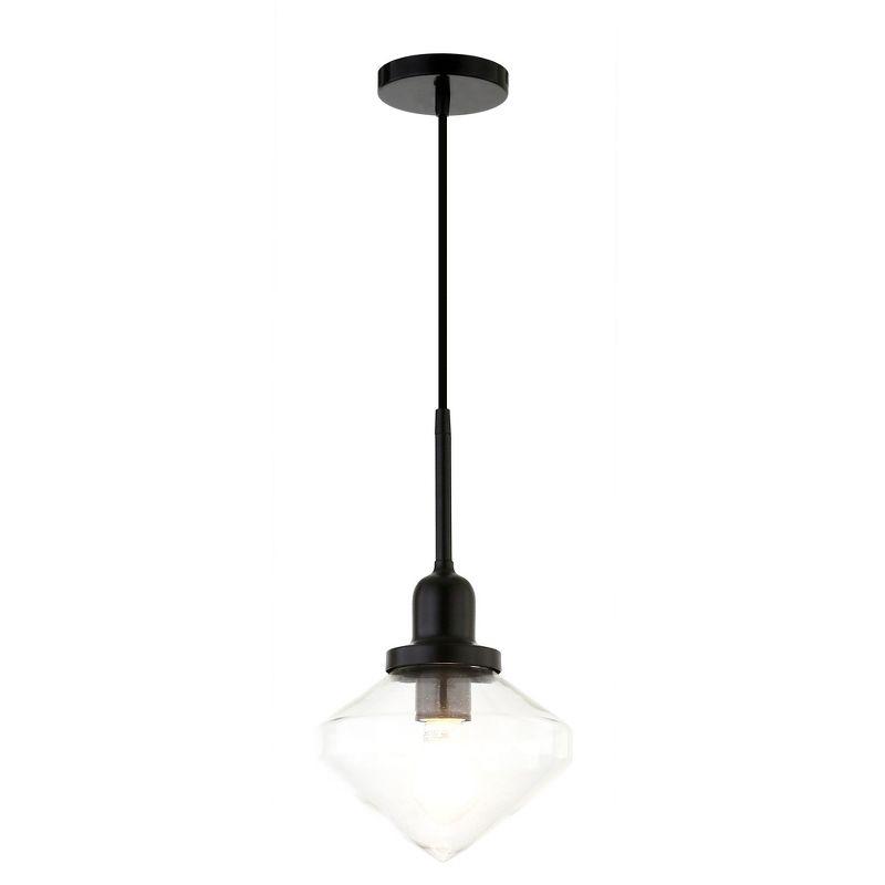 Zaria 8" Black Brushed Nickel Drum Pendant Light