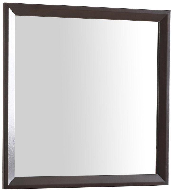 Classic Square 36"x36" Silver Wood Framed Dresser Mirror