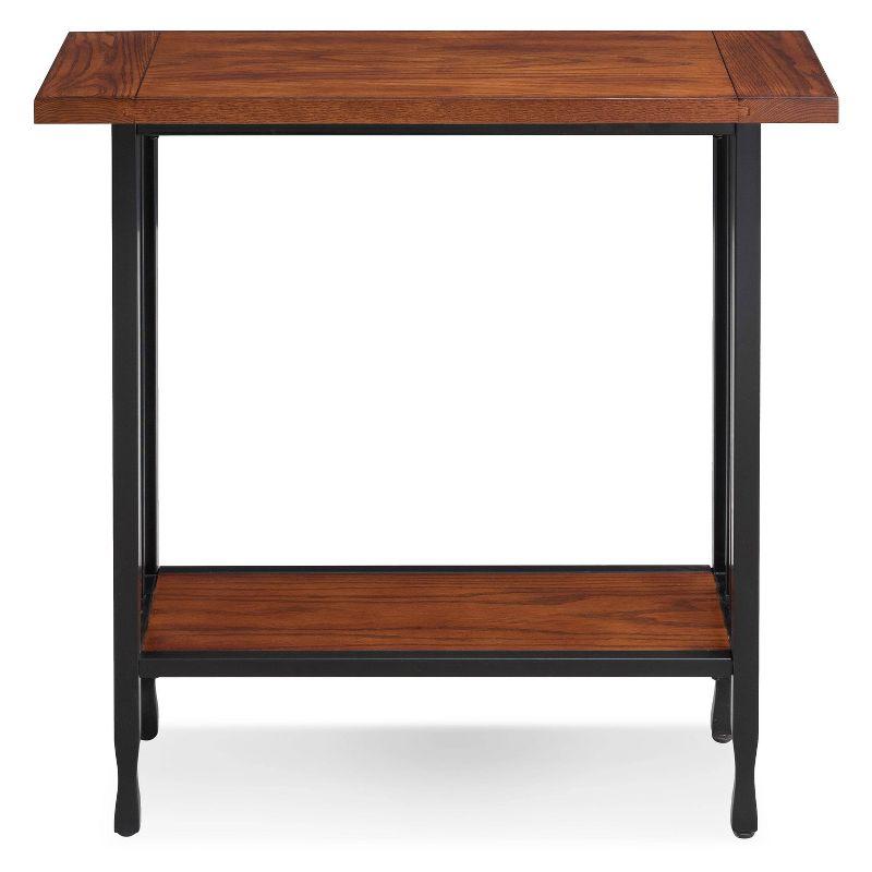 Leick Home Ironcraft Hall Stand - Mission Oak: Entryway Table with Shelf, CARB Certified, Wood Frame