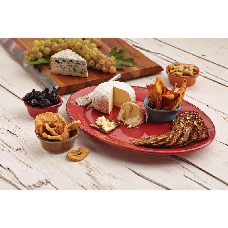 Rachael Ray 14" x 11" Cutting Board: Wood, Reversible, Cut-Out Handle, Hand Wash, Brown