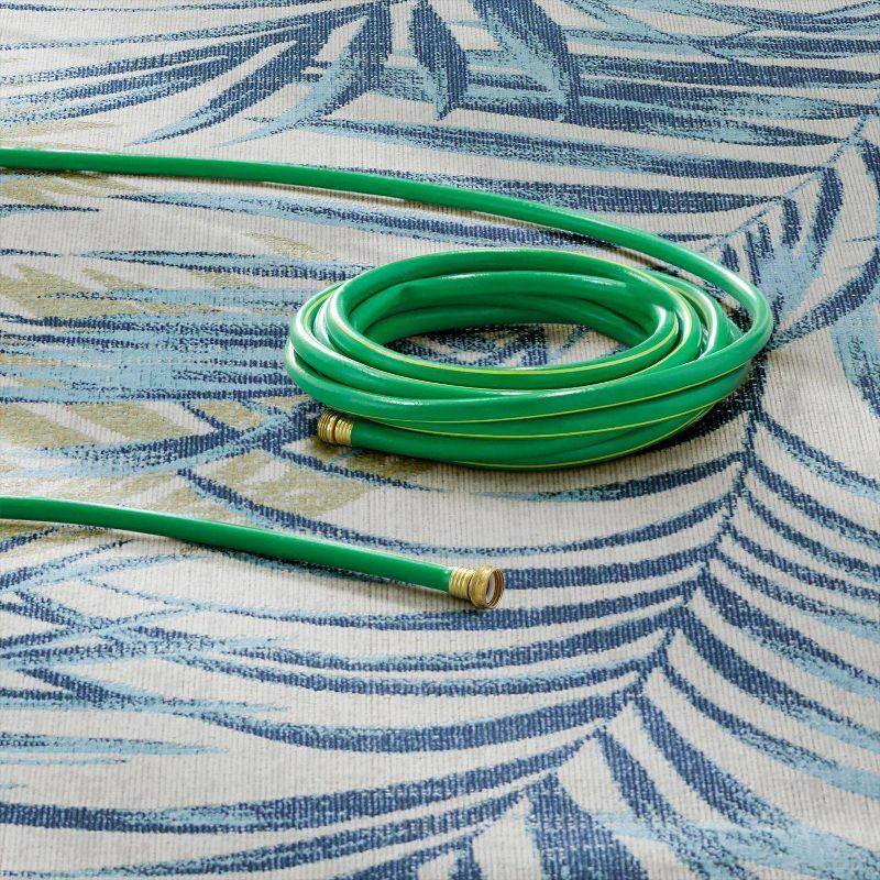 7'10" x 10'2" Malibu Palm Springs Indoor/Outdoor Rug Ivory/Aqua Blue - Tommy Bahama