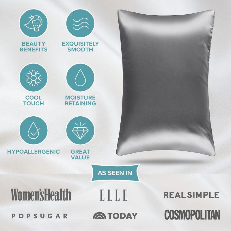 Bare Home 100% Mulberry Silk Pillowcase Envelope Closure