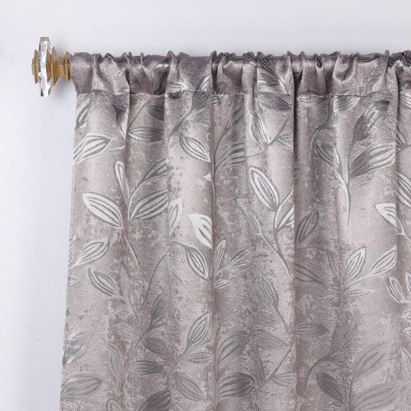 Superior Modern Bohemian Leaves Polyester Machine Washable Room Darkening Blackout Curtains by Superior (Set of 2)